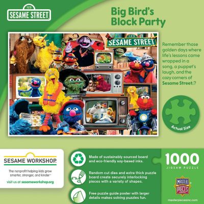 MasterPieces Sesame Street - Big Bird's Block Party 1000 Piece Puzzle Image 3