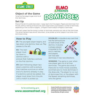 MasterPieces Sesame Street - Elo & Friends Picture Dominoes for kids Image 3