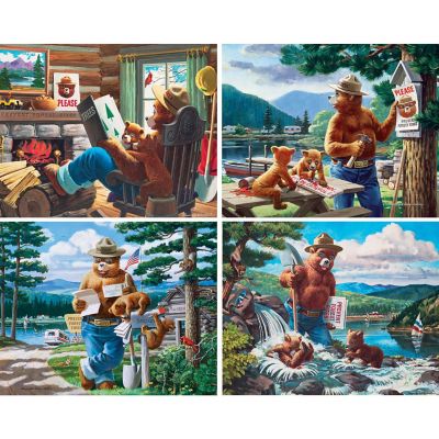 MasterPieces Smokey Bear 4-Pack 100 Piece Jigsaw Puzzles for Kids Image 2