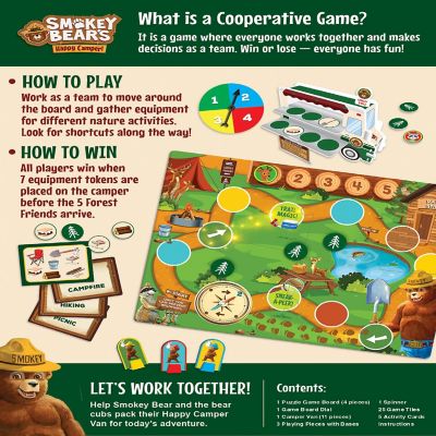 MasterPieces Smokey Bear's Happy Camper Co-Op Game for Kids Image 2