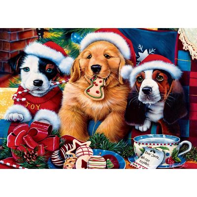 MasterPieces Sparkle & Shine - Santa Paws 500 Piece Glitter Puzzle Image 2