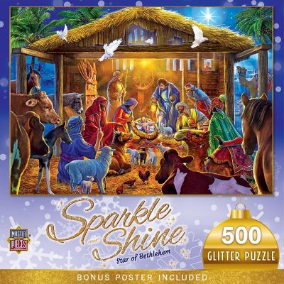 MasterPieces Sparkle & Shine - Star of Bethlehem 500 Piece Glitter Puzzle Image 1