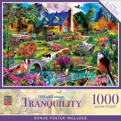 MasterPieces Tranquility - Hillside Cottage 1000 Piece Jigsaw Puzzle Image 1