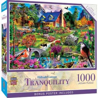 MasterPieces Tranquility - Hillside Cottage 1000 Piece Jigsaw Puzzle Image 1