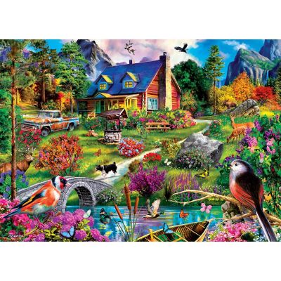 MasterPieces Tranquility - Hillside Cottage 1000 Piece Jigsaw Puzzle Image 2