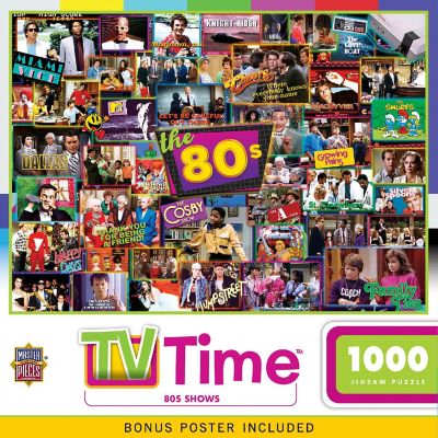 MasterPieces TV Time - 80's Shows 1000 Piece Jigsaw Puzzle for Adults Image 1