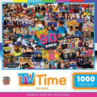 MasterPieces TV Time - 90's Shows 1000 Piece Jigsaw Puzzle for Adults Image 1