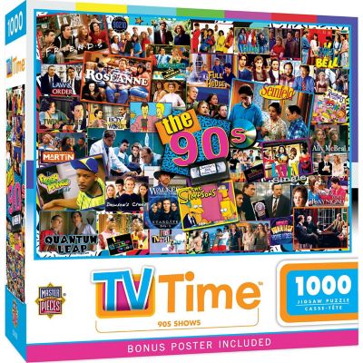 MasterPieces TV Time - 90's Shows 1000 Piece Jigsaw Puzzle for Adults Image 1