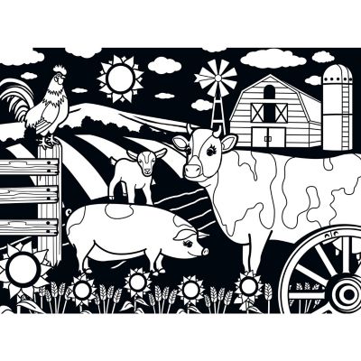 MasterPieces Velvet Coloring - Farm 60 Piece Jigsaw Puzzle for kids