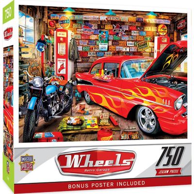 MasterPieces Wheels - Retro Garage 750 Piece Jigsaw Puzzle for Adults Image 1