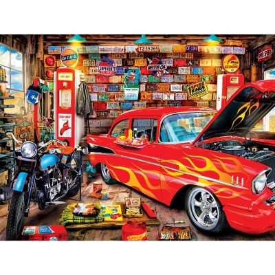 MasterPieces Wheels - Retro Garage 750 Piece Jigsaw Puzzle for Adults Image 2
