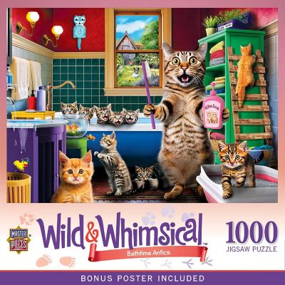 MasterPieces Wild &amp; Whimsical Bathtime Antics 1000 Piece Jigsaw Puzzle Image 1