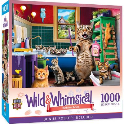 MasterPieces Wild &amp; Whimsical Bathtime Antics 1000 Piece Jigsaw Puzzle Image 1