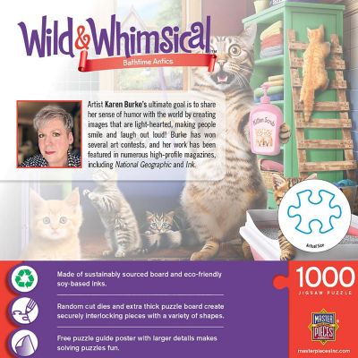 MasterPieces Wild &amp; Whimsical Bathtime Antics 1000 Piece Jigsaw Puzzle Image 3
