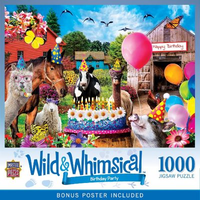 MasterPieces Wild & Whimsical Birthday Party 1000 Piece Jigsaw Puzzle Image 1