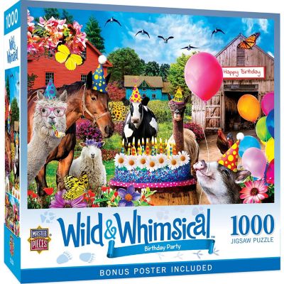 MasterPieces Wild & Whimsical Birthday Party 1000 Piece Jigsaw Puzzle Image 1