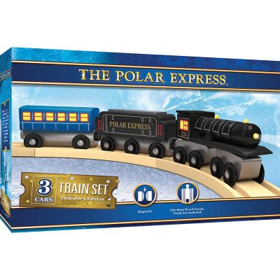 MasterPieces Wood Train Sets - The Polar Express 3 Piece Train Set Image 1