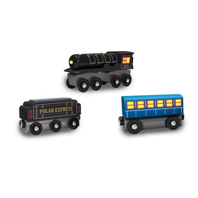 MasterPieces Wood Train Sets - The Polar Express 3 Piece Train Set Image 2