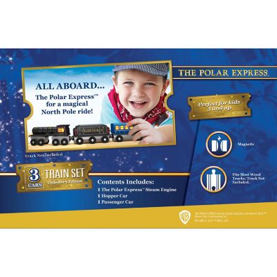 MasterPieces Wood Train Sets - The Polar Express 3 Piece Train Set Image 3