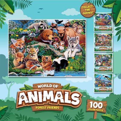 MasterPieces World of Animals - Forest Friends 100 Piece Jigsaw Puzzle Image 3