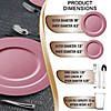 Matte Fuchsia Round Disposable Plastic Dinnerware Value Set (20 Settings) Image 1