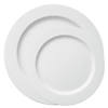 Matte Milk White Round Disposable Plastic Dinnerware Value Set (120 Dinner Plates + 120 Salad Plates) Image 1