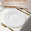 Matte Milk White Round Disposable Plastic Dinnerware Value Set (120 Dinner Plates + 120 Salad Plates) Image 4