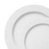 Matte Milk White Round Disposable Plastic Dinnerware Value Set (40 Dinner Plates + 40 Salad Plates) Image 1