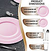 Matte Pink Round Disposable Plastic Dinnerware Value Set (20 Settings) Image 1
