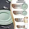Matte Turquoise Round Disposable Plastic Dinnerware Value Set (20 Settings) Image 1