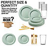 Matte Turquoise Round Disposable Plastic Dinnerware Value Set (20 Settings) Image 3