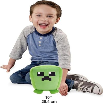 Mattel Minecraft Cuutopia Creeper Plush, 10-inch Soft Rounded Pillow Doll Image 1