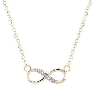 Maya's Grace Stainless Steel Infinity Love Charm Womens Beauty Jewelry Durable Necklace Gift - Gold Image 1