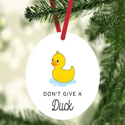 MDF Christmas Ornament  Don'tGive a Duck Image 1