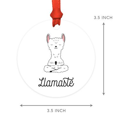 MDF Christmas Ornament  Llamaste Llama Image 2