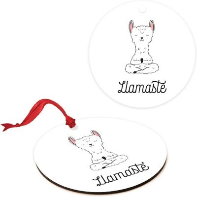 MDF Christmas Ornament  Llamaste Llama Image 3