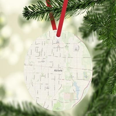 MDF Ornament Abilene Texas Map Image 1