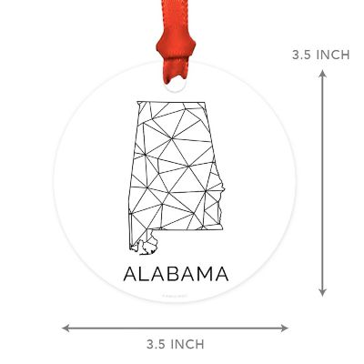 MDF Ornament Alabama Blk/Wh Geometric Image 1