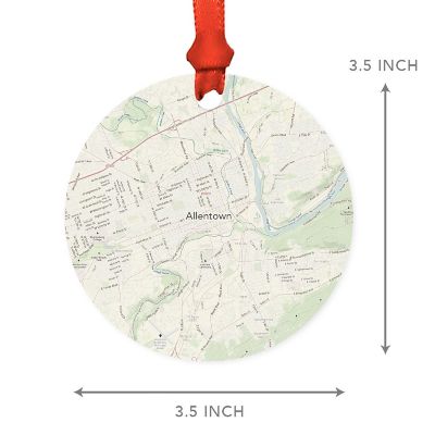 MDF Ornament Allentown Pennsylvania Map Image 2