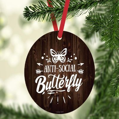 MDF Ornament Anti-Social Butterfly Image 1