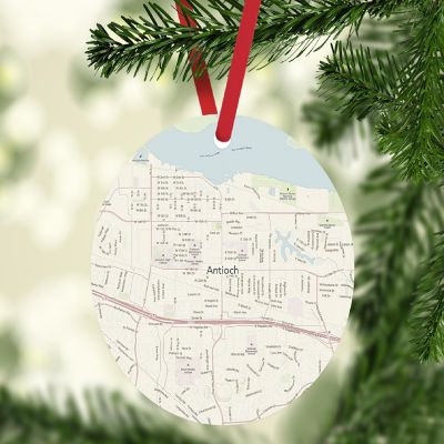 MDF Ornament Antioch California Map Image 1