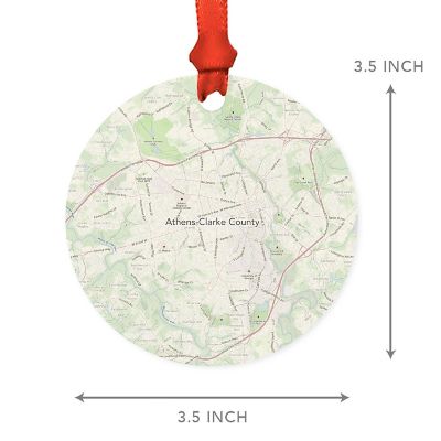 MDF Ornament Athens-Clarke County GA Map Image 2