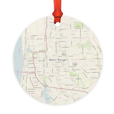 MDF Ornament Baton Rouge, Louisiana Map Image 1