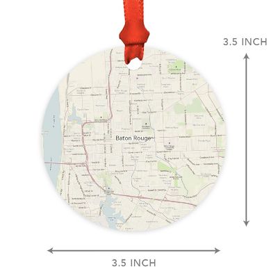 MDF Ornament Baton Rouge, Louisiana Map Image 2