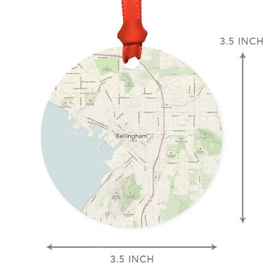 MDF Ornament Bellingham Washington Map Image 2