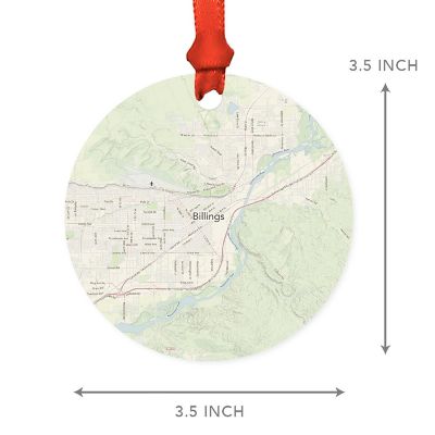 MDF Ornament Billings Montana Map Image 2