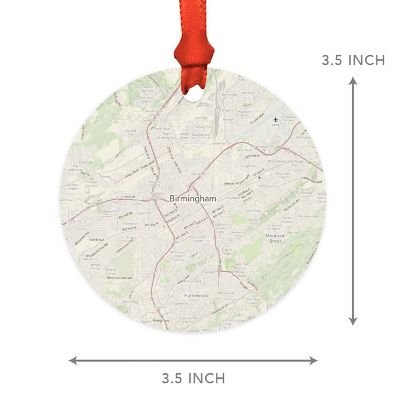 MDF Ornament Birmingham Alabama Map Image 2
