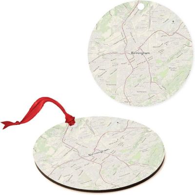 MDF Ornament Birmingham Alabama Map Image 3