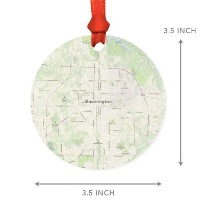 MDF Ornament Bloomington Indiana Map Image 1