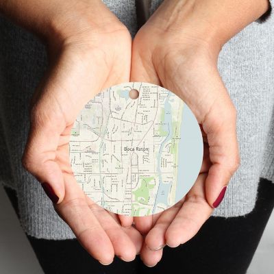 MDF Ornament Boca Raton Florida Map Image 2